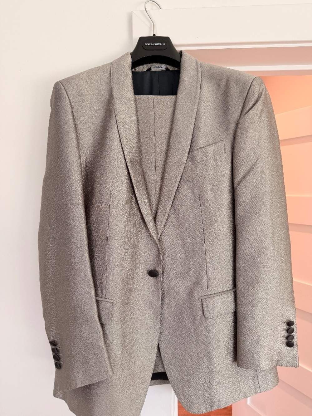 DOLCE & GABBANA SILVER SIZE 48 2 PIECE SUIT